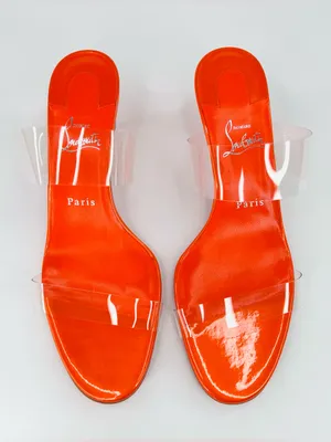 Christian Louboutin Just Nothing 55mm PVC Mules Patent Leather Pumps Size EU 38 thumbnail 11