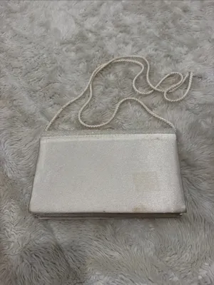Vintage Stephanie Beaded Cream Evening Clutch with Pearl Scallop Accent thumbnail 2