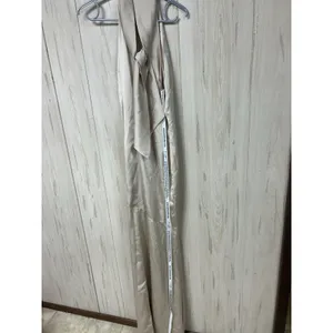 Club L London Adoria Champagne Satin High-Neck Maxi Dress Size 6 thumbnail 11