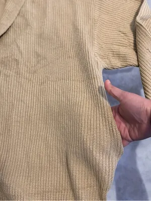 Lightweight Hooded Button-Front Cardigan in Taupe thumbnail 6