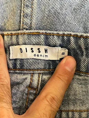 DISSH Denim Womens Size 8 Light Wash High Rise Raw Cut Hem Denim Shorts thumbnail 5