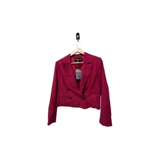 Adrienne Landau Cropped Blazer Double Breasted Jacket Office‎ Career Size XL thumbnail 3