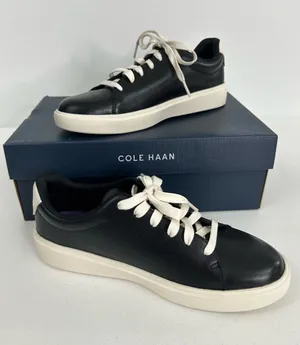 Cole Haan Womens Grand Court Traveller Court Sneakers Black Size 8 NEW thumbnail 1