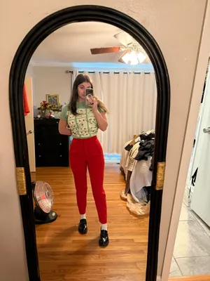 Express High Waisted Red Pants thumbnail 6
