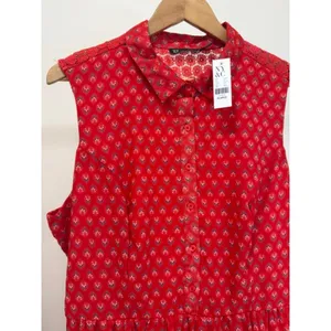 New York & Company Red Boho Collared Tank Dress SzXL NWT thumbnail 3