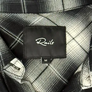 Rails Black White Plaid Button Down Long Sleeve Bianca Soft Shirt Dress size M thumbnail 5
