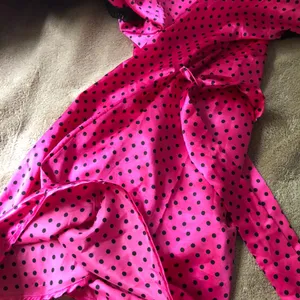 Polka Dot Silky Pajamas Pink thumbnail 6