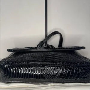 Versace Black Vanitas Medusa Patent Leather Shoulder Bag thumbnail 8
