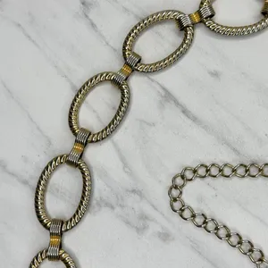 Chunky Textured Oval Link Gold Tone Chain Belt Large/XL (L/XL) ✨ thumbnail 8