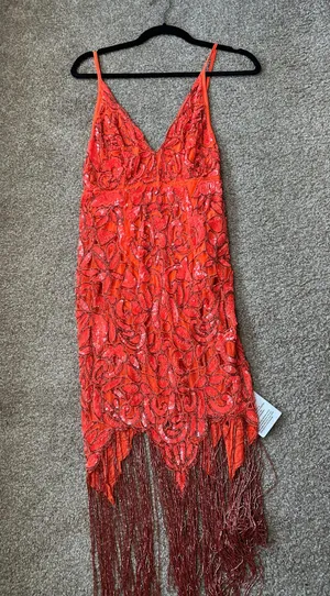 ASOS Orange Midi Dress thumbnail 3