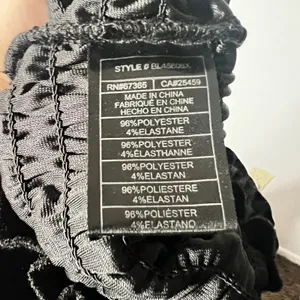 Black Velvet Babydoll Top Medium Smocked Puff Sleeve Whimsigoth Goth thumbnail 4