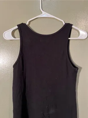American Giant Women's Size XS Tank Top Black Ribbed‎ Scoop Neck Stretch Cotton thumbnail 6