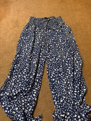 Floral Blue Pants Shein thumbnail 2