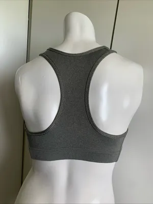 Nike Dri-FIT size small gray wireless Racerback pullover sports bra thumbnail 4