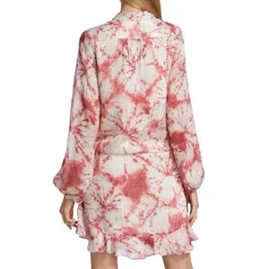 Rococo Sand Ava Rosewood Tie Dye Print Faux Wrap thumbnail 2