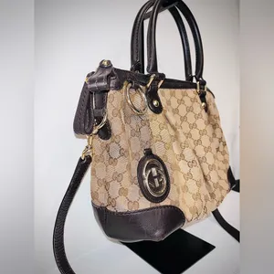 Gently Used - Gucci Canvas Sukey Shoulder Bag thumbnail 3