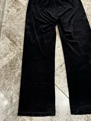 Vintage Nike Black Velour Sweatpants Medium M 8.5” Rise Track Pants Y2K thumbnail 9
