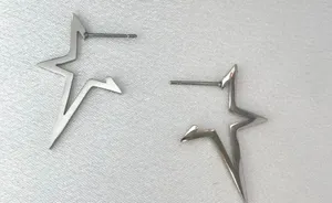 Pentagram Star Stud Earrings for Men Women Streetwear Punk Hip Hop Unisex Style thumbnail 1