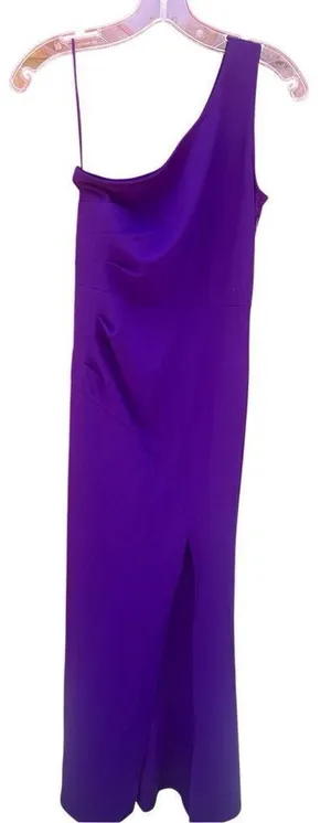 Mushare Purple Maxi One shoulder Dress Sz M NWT thumbnail 1