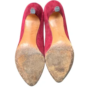 Martina Wine Red Pumps Women's 7S Slim‎ Narrow Classic Leather Heels Vintage thumbnail 6
