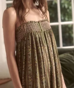 Intimately Free People Rule The World Floral Maxi Jumpsuit in Fern Combo Large thumbnail 3