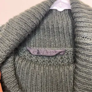 JENNI KAYNE Wool Blend Waffle Knit Turtleneck Sweater in Dark Green Sz Small thumbnail 3