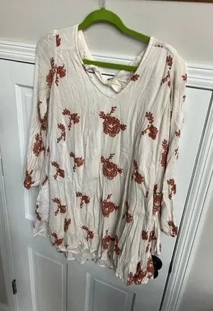 Free People Emma's embroidered dress ivory‎ combo medium thumbnail 1