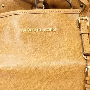 Michael Kors‎ Jet Set Honey Crosshatch Leather Small Tote Clip Closure thumbnail 3