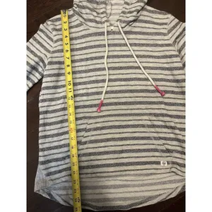 Billabong Baja Beach Hoodies Striped, Blue & White Medium, Kangaroo Pocket L thumbnail 7