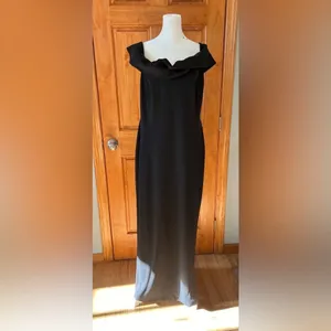 MSK Women's Black Off the Shoulder Gown Size 12 thumbnail 7