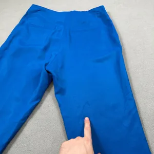 Zara Dress Pants Linen Viscose Blend Womens 30x30 Blue Business Casual Trousers thumbnail 6