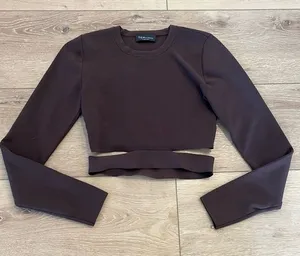 Aritzia Ten by‎ Babaton Retrospect Cutout Sweater Brown Size M thumbnail 1