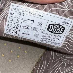Hey Dude Wally Linen Blend Comfort Shoes Slip On Women’s Size 7 Stone Gray thumbnail 7