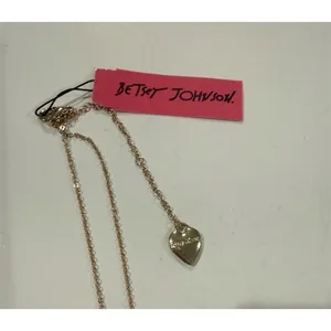 Betsey Johnson Necklace Gold Blue Crystal Dolphin Pendant cute nautical gift thumbnail 4