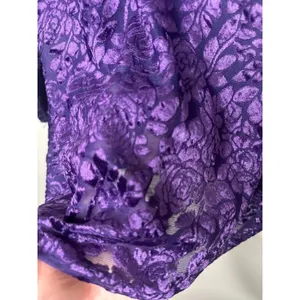VTG Fashion Bug Womens 26/28 Burnout Velvet Top‎ Purple Fairy Whimsigoth Witchy thumbnail 3