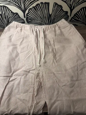 Love Tree Tan and White Striped Linen Pants thumbnail 3