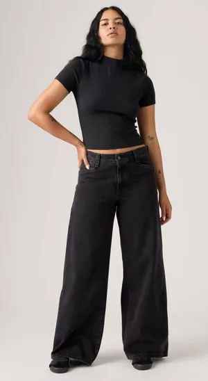 Levi’s Baggy Wide Leg Jeans Black thumbnail 1