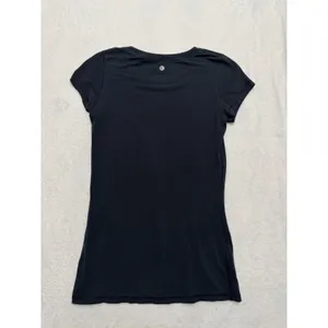 Lululemon Women's Hold Tight Short Sleeve Shirt Black Ribbed Modal Tee Sz 4/6 thumbnail 3