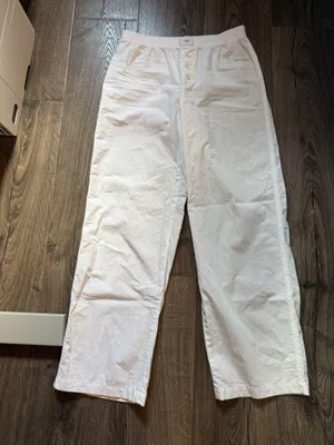 Aritzia TNA Cotton White Boxer Pants thumbnail 2