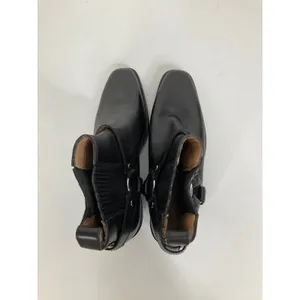 Madewell Black Leather Harness Ankle‎ Boots Square Toe Western Moto Womens 7 thumbnail 5