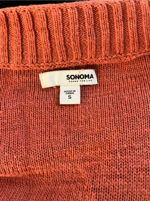 Sonoma Knit Cardigan Womens Small Terracotta Longline Open Front Sweater thumbnail 12