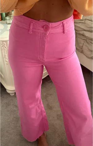 ZARA Pink Jeans Wide-Leg thumbnail 1