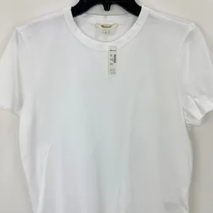 Madewell Cotton Perfect Crewneck Tee Eyelet White Basics Womens Small NWT thumbnail 7