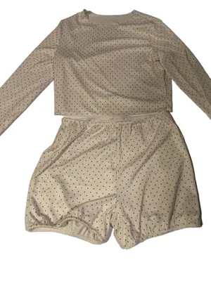 Cropped Tank Tops High Waist Shorts Pajamas Set thumbnail 5