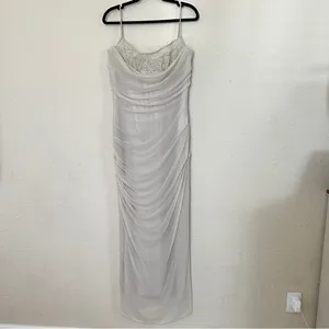 HOUSE OF CB L‎ D-DD 'Nalini' Sand Maxi Dress NWOT thumbnail 4
