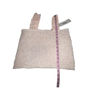 Petersyn x Revolve Smocked Tami Tank Top Striped‎ Melon Orange Size Large New thumbnail 6
