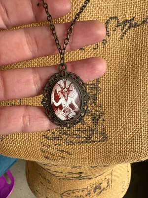 Boutique Baphomet Cameo Necklace thumbnail 2