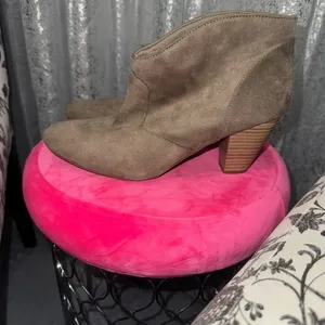 Brown‎ Suede Ankle Booties with Relaxed Fit thumbnail 2