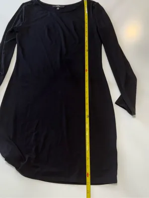 Lulu's Black Long Sleeve Crewneck Sheath Dress Size Medium thumbnail 10