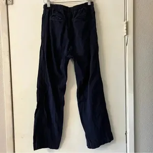 Xirena Navy Blue Thatcher Pants Button Fly Straight Leg Relaxed XS Boyfriend thumbnail 3